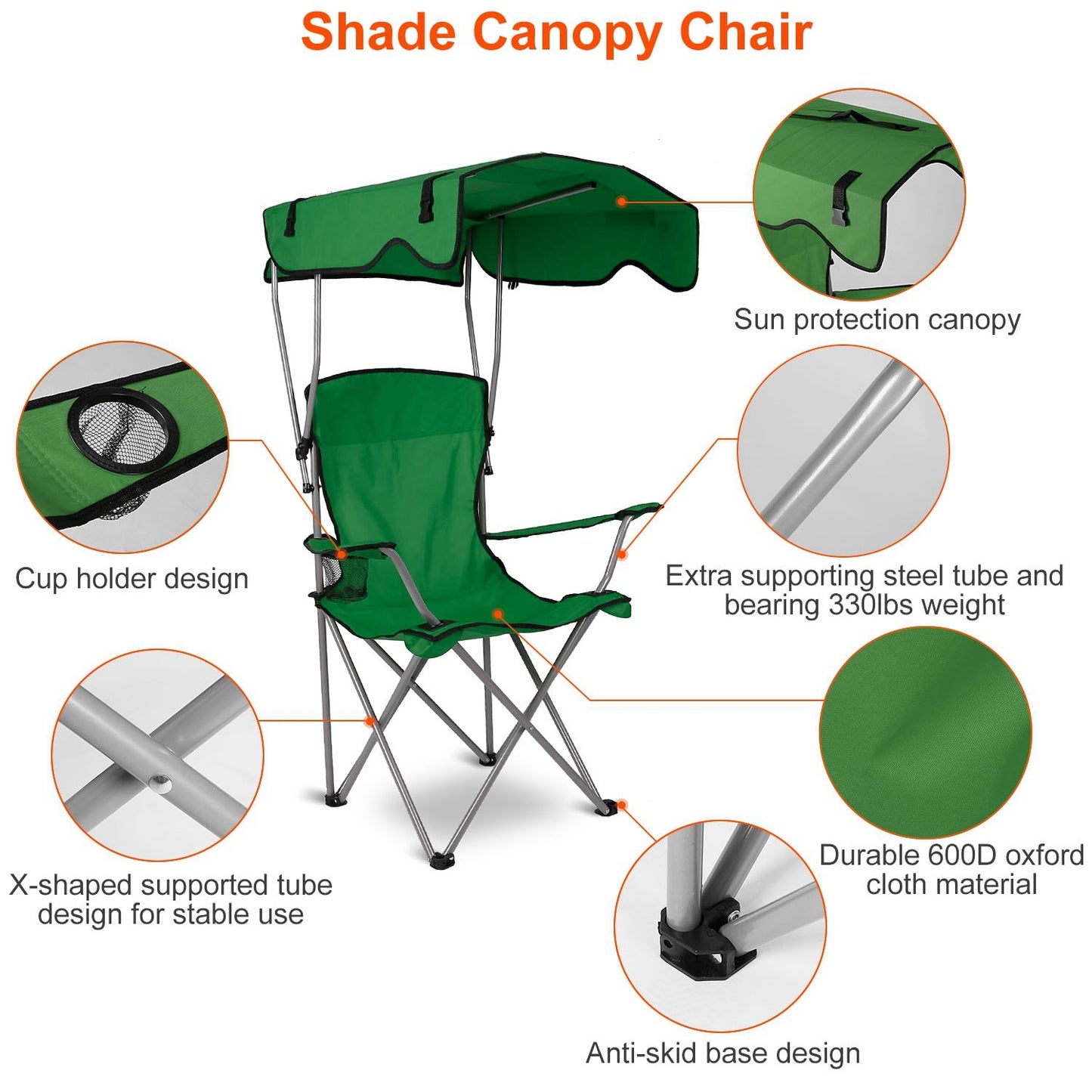 Camping Chair With Sunshade
