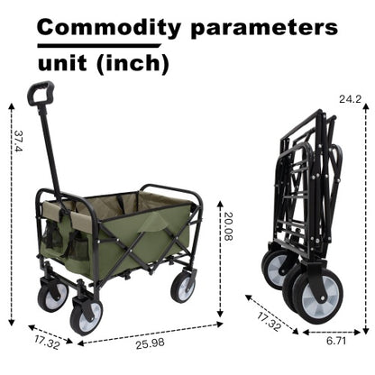 Minimeetall Strap Collapsible Foldable Wagon Cart With Strapping System