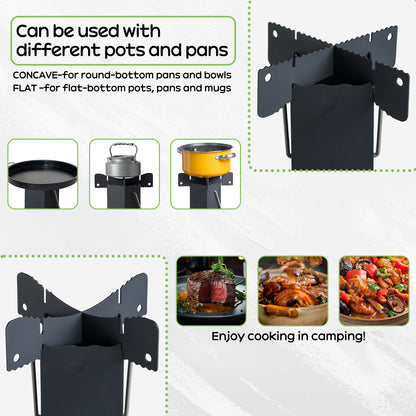 Black Wrought Iron Panels, Camping Stove